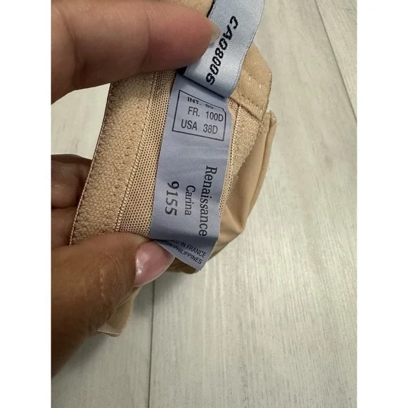 LE MYSTERE‎ Rennaisance Carina Convertible Bra Underwire Sz 38D Nude - Picture 5 of 5